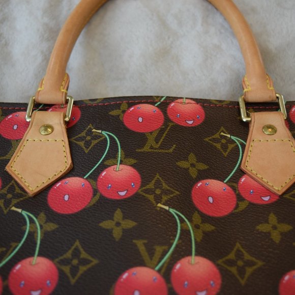 Louis Vuitton SAC Plat Hand Tote Bag Monogram Cherry - Picture 10 of 16